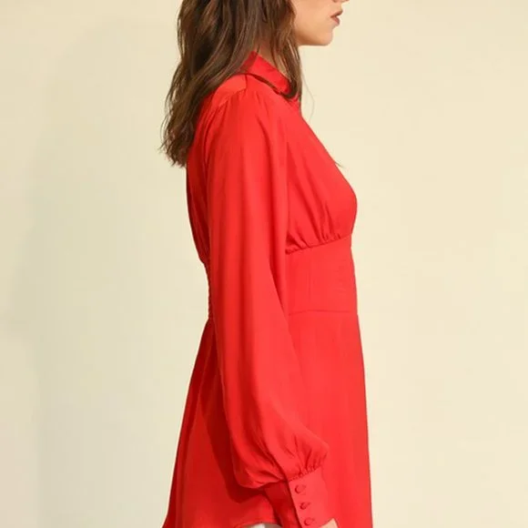 33.‎ Scarlet Red Corset Top - Picture 3 of 4